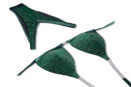 Dark Green Crystal Bikini