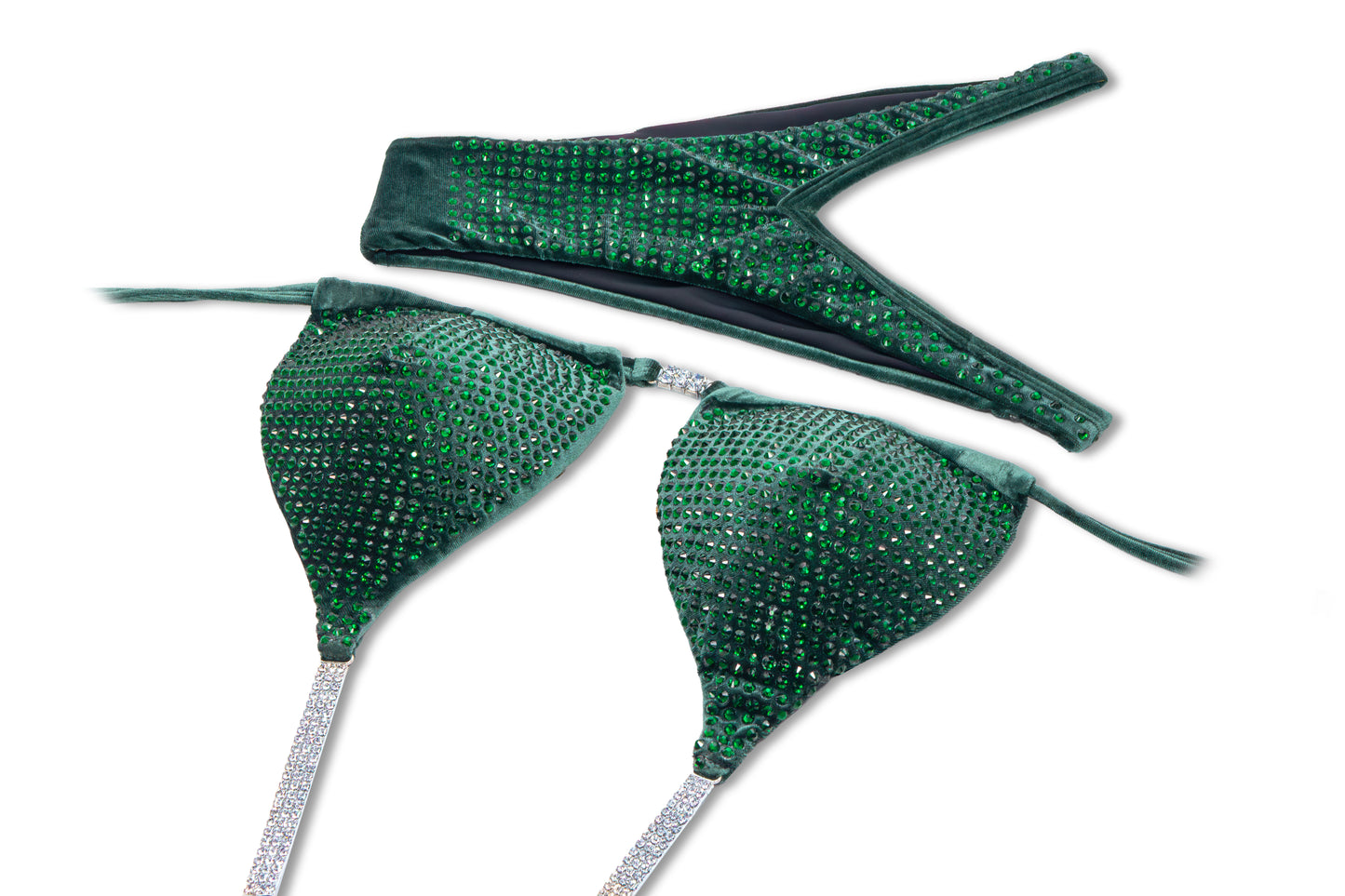 Dark Green Crystal Bikini