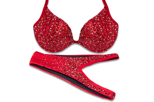 Egyptian Red Crystal Bikini