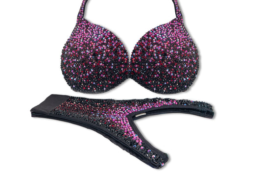 Amethyst Noir Crystal Bikini