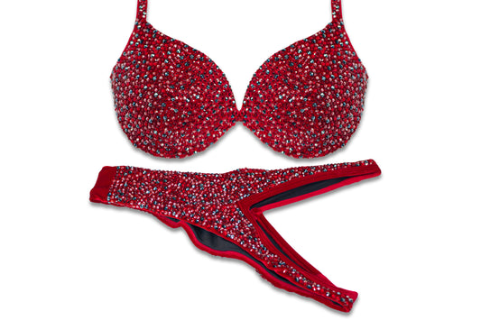 Blood Velvet Crystal Bikini
