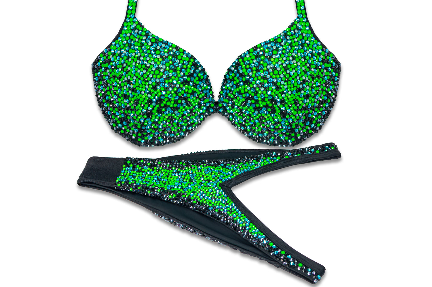 Neon Green Obsession Crystal Bikini