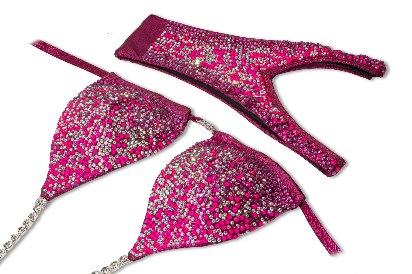 Fucsia Cascade Crystal Bikini