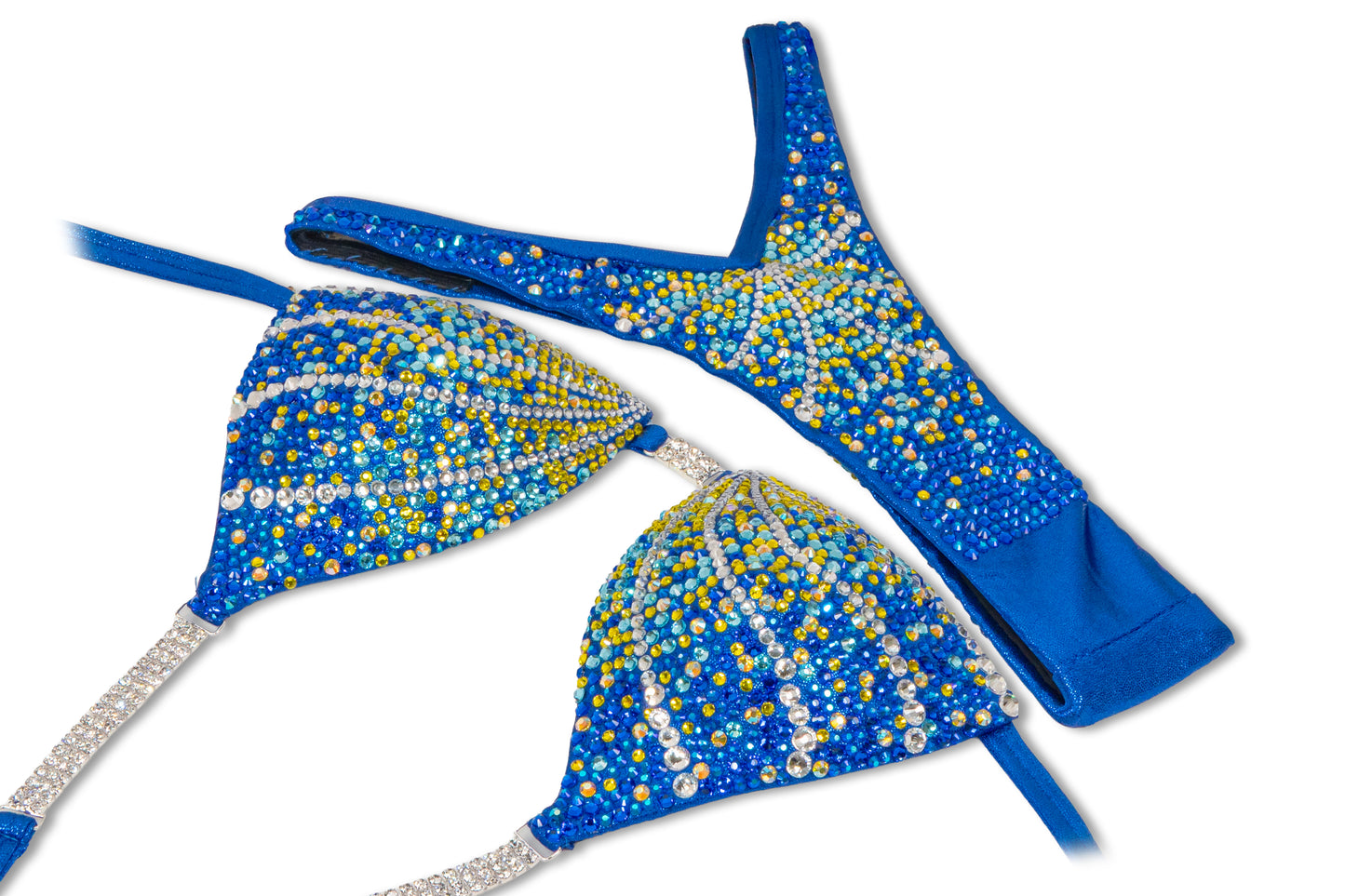 Golden Azure Figure Competition Suit