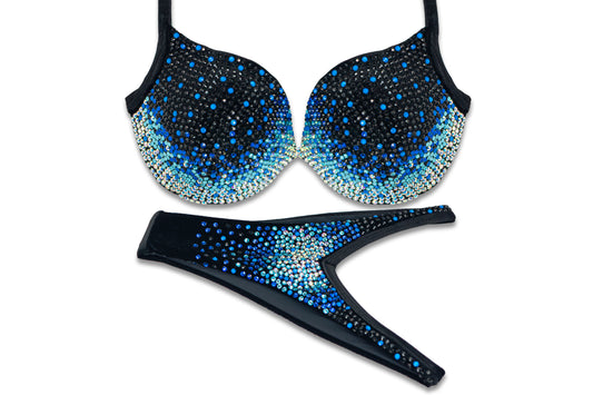 Blue Butterfly Crystal Bikini