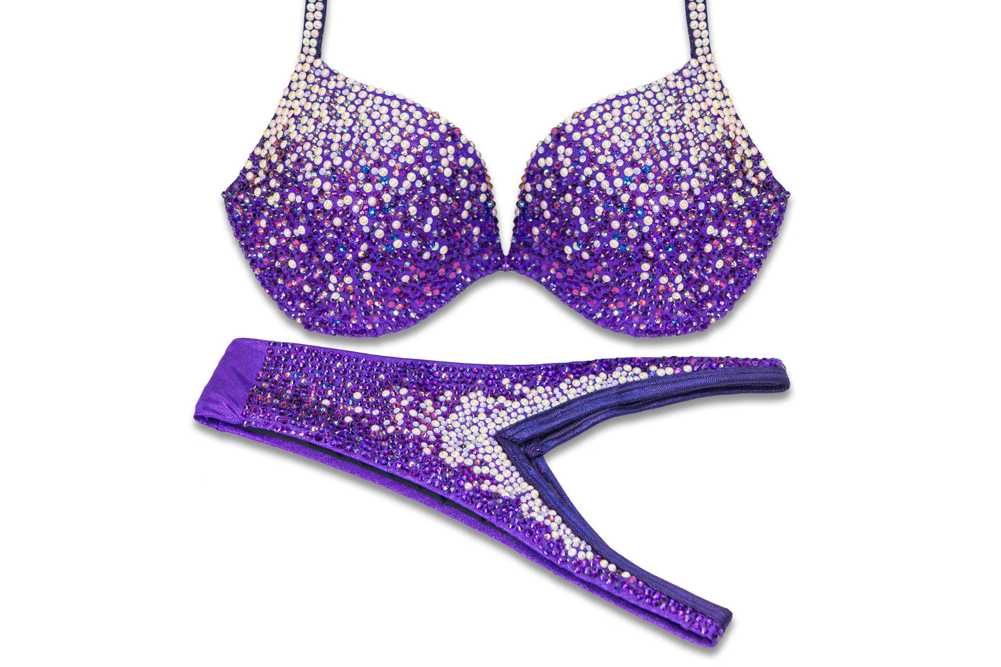Purple Pearls Crystal Bikini