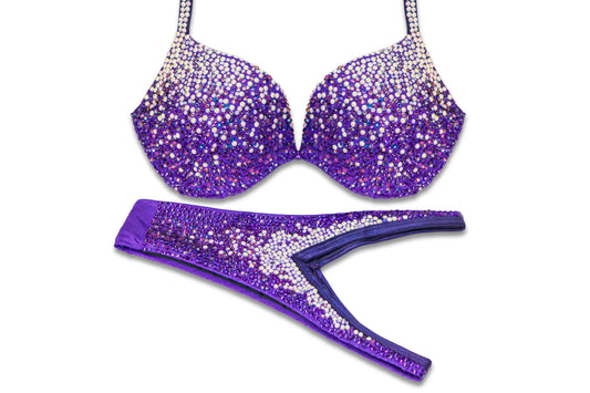 Purple Pearls Crystal Bikini