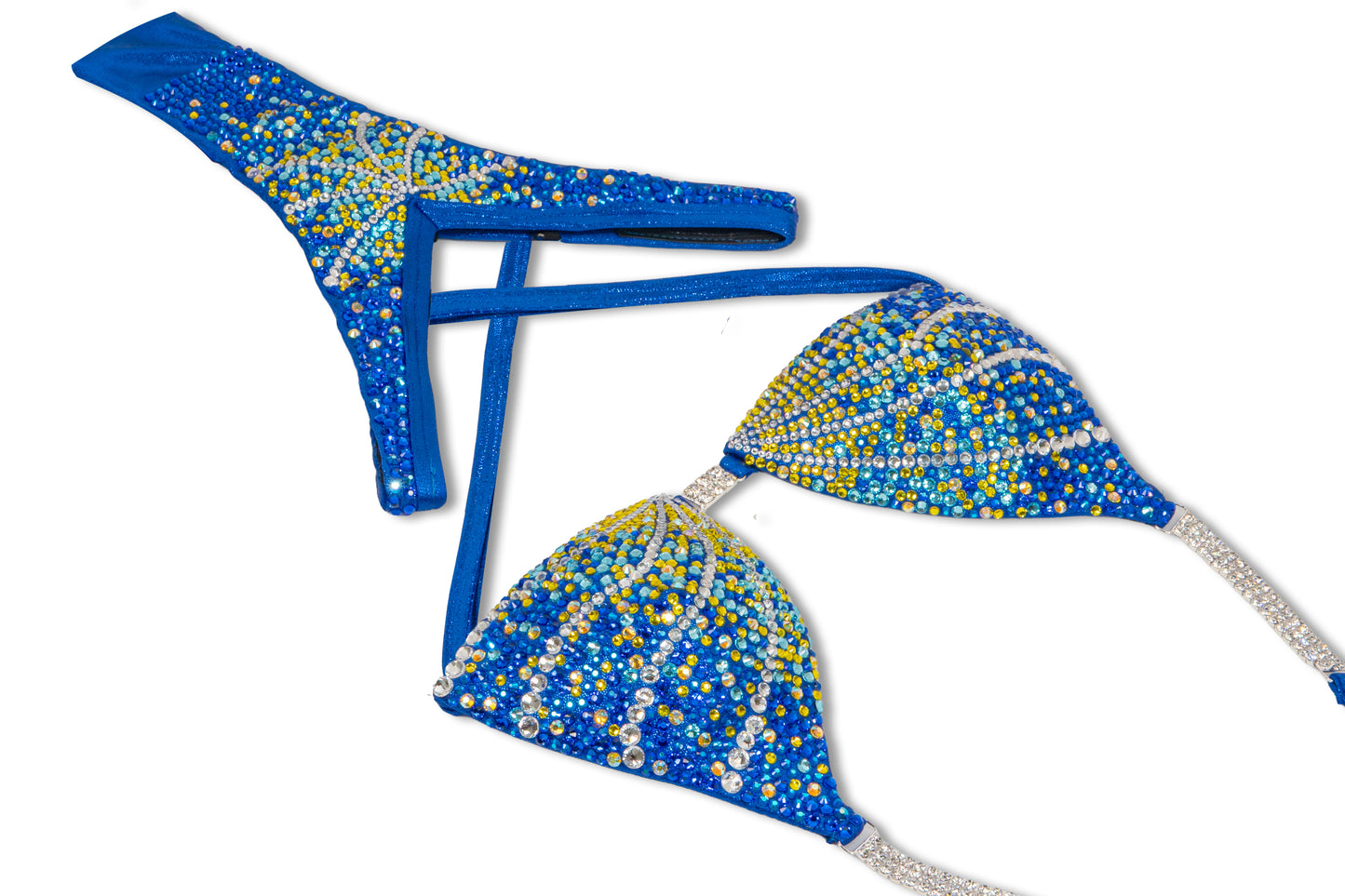 Golden Azure Figure Competition Suit